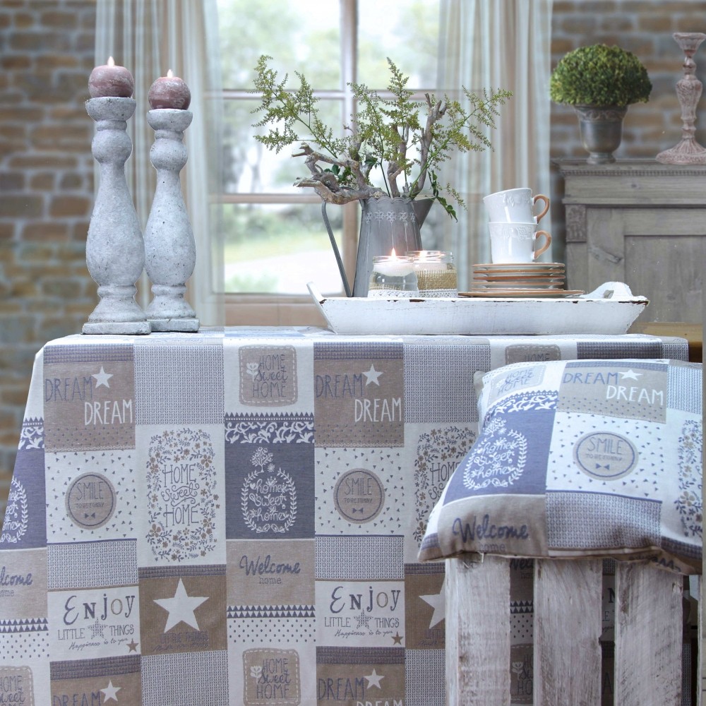 prevleka home sweet home 40x40 - modra