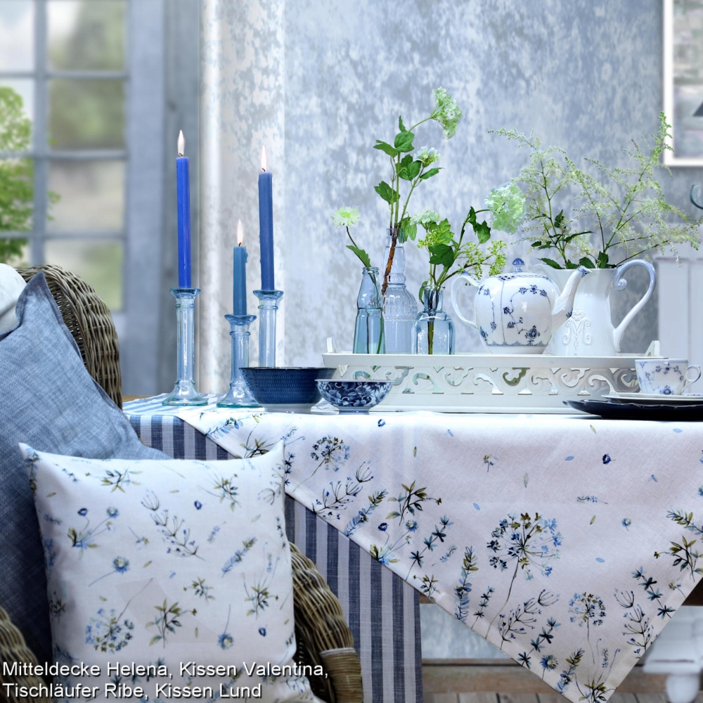 prevleka za blazino 40x40 valentina - modra